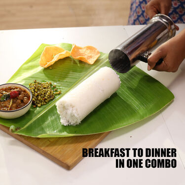 4 ltr Multi Cooker + 12 Cavity Idli Rack + Chirata + Puttu Maker (1MC2)