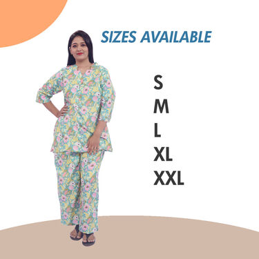 Designer Printed Co-Ord Kurta and Pant Set for Women (KPS1)