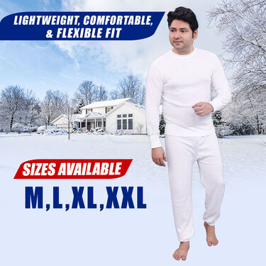Warm And Comfortable White Thermal Set For Mens (WTS1)