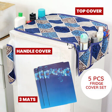 5 Pcs Fridge Cover Set With 10 Free Gifts (5FC1)