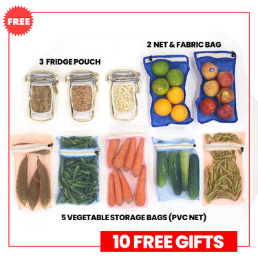 5 Pcs Fridge Cover Set With 10 Free Gifts (5FC1)