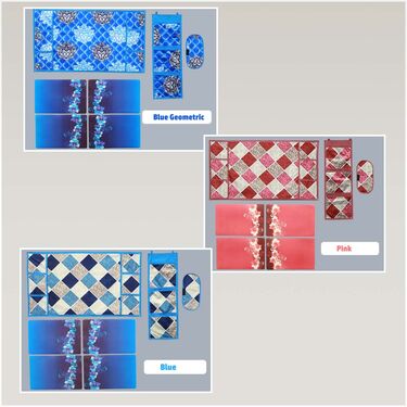 7 Pcs Diamond Fridge Cover Set with 14 Free Gifts