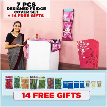 7 Pcs Leaves Fridge Cover Set with 14 Free Gifts