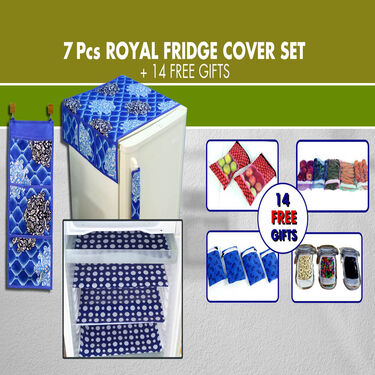 7 Pcs Royal Fridge Cover Set + 14 Free Gifts