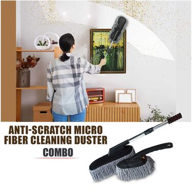 Anti Scratch Microfiber Cleaning Duster Combo