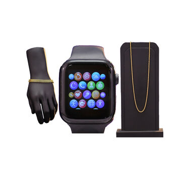 Bluetooth Calling Smart Watch T500+Golden Chain Golden Bracelet (BCSW23)
