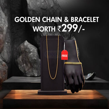 Bluetooth Calling Smart Watch T500+Golden Chain Golden Bracelet (BCSW23)