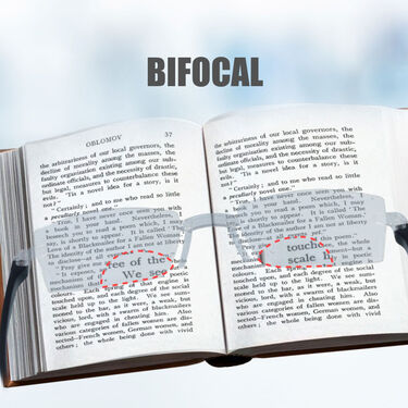 Rimless Bifocal Adaptive Power Reading Glasses + Free Wireless Bluetooth Earpod With Inbuilt Charging Case (BORG4WP)