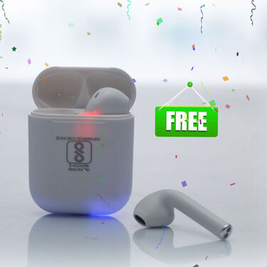 Rimless Bifocal Adaptive Power Reading Glasses + Free Wireless Bluetooth Earpod With Inbuilt Charging Case (BORG4WP)