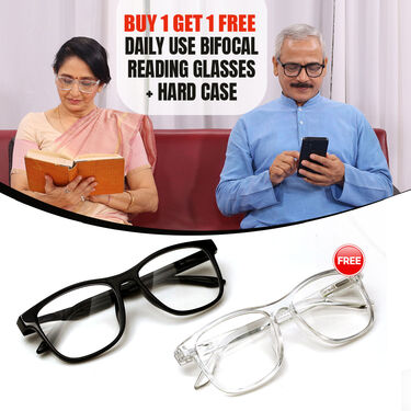 Buy 1 Get 1 Free - Daily Use Bifocal Reading Glasses + Hard Case (BRG27)