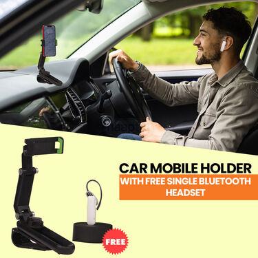 Car Mobile Holder with Free Single Bluetooth Headset (CMH)