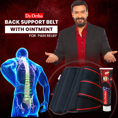 Dr. Ortho Back Support Belt with Ointment For Pain Relief (PRS115)