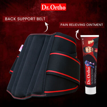 Dr. Ortho Back Support Belt with Ointment For Pain Relief (PRS115)