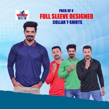 Pack of 4 Collar Neck Full Sleeves T-Shirts (4PTF-2)