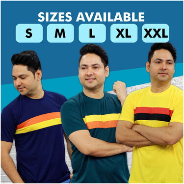 Pack of 5 Stripe Designer T-shirts with Digital Watch (5RTW1)