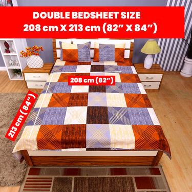 Pack of 8 Happy Home Collection Double Bedsheets Set (8BS47)