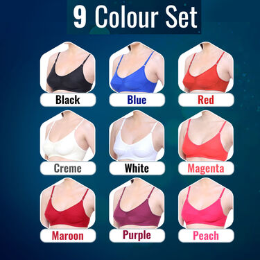 Pack of 9 Full Coverage Bra (PBR-1)