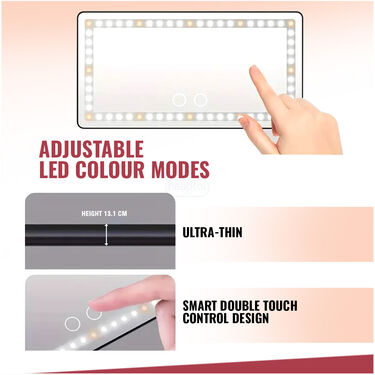 Rechargeable Car Visor Travel Mirror With Lights (RCVTM)