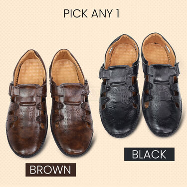 Pick Any 1 Stylish Leatherite Sandal + FREE Sunglasses + Watch + Wallet (SDC2)