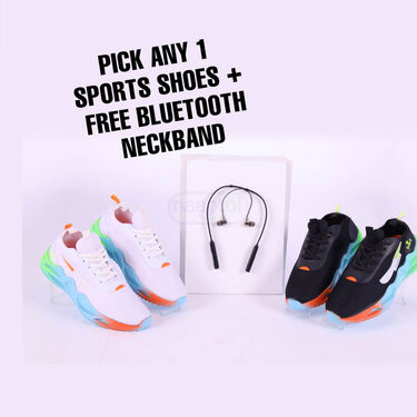 Pick Anyone Sports shoe With Free  Neckband Earphone (SSC21)