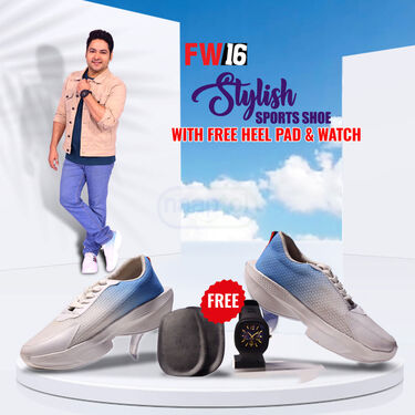 Stylish Sports Shoe with Free Heel Pad & Free Watch (SSC5)