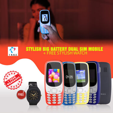 Stylish Big Battery Dual SIM Mobile + Free Stylish Watch (K3310)