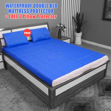 Water Proof Double Mattress Protector Sheet with 2 Pillow Protector Free (DMP8)