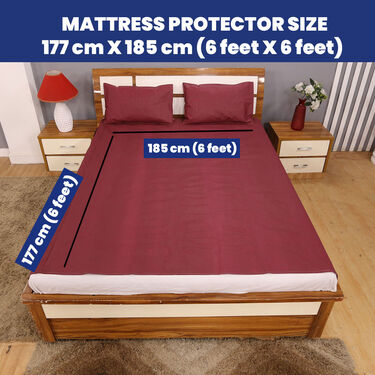 Water Proof Double Mattress Protector Sheet with 2 Pillow Protector Free (DMP8)